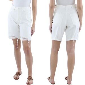 7 For All Mankind Easy James‎ High Rise Shorts Size 29 White